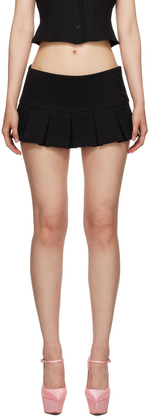 Nederdel GUIZIO Guizio Pleated Miniskirt Sort | H23304W030
