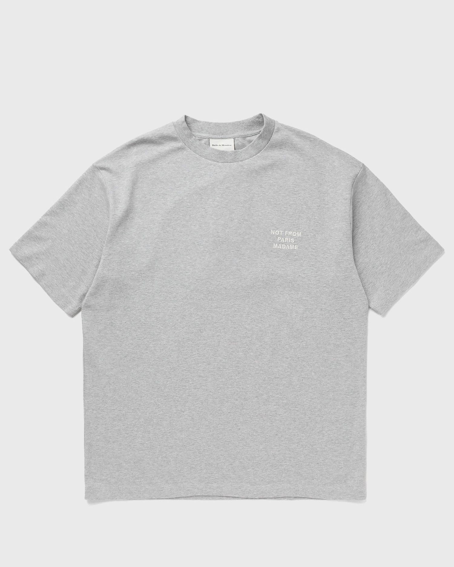 T-shirt Drôle de Monsieur Le Tee Slogan Grå | C-TS175-CO002-GY, 0
