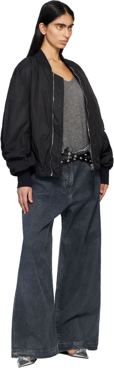 Bomberjakke The Attico Attico Anja Bomber Jacket Sort | 250WCB00070 PLL001AA, 3