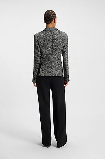Jakke BOSS Regular-fit blazer in herringbone tweed Flerfarvet | 50548306, 1