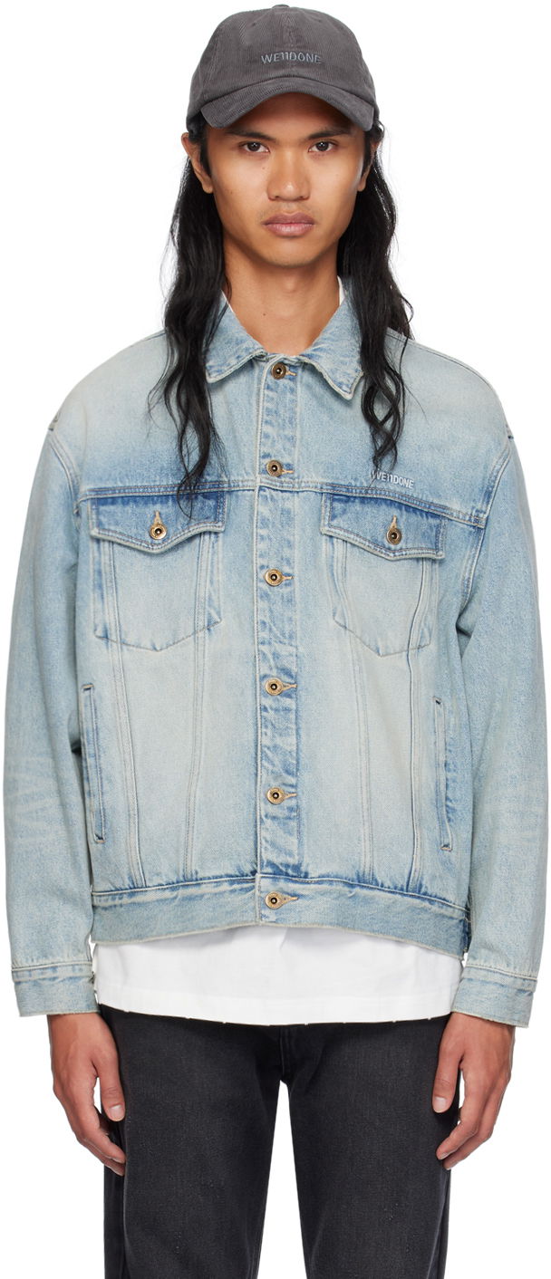 Jakke We11done Washed Denim Jacket Blå | WD-DJ2-24-345-M-SK