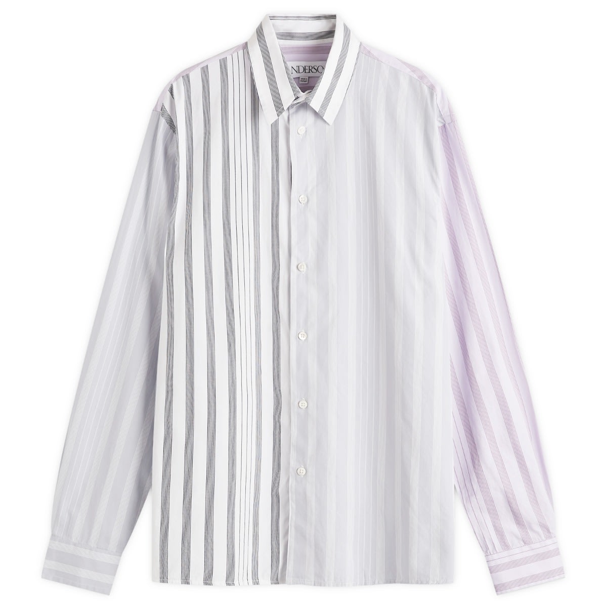Skjorte JW Anderson Stripe Patchwork Shirt Grå | SH0323-PG1575-000, 0