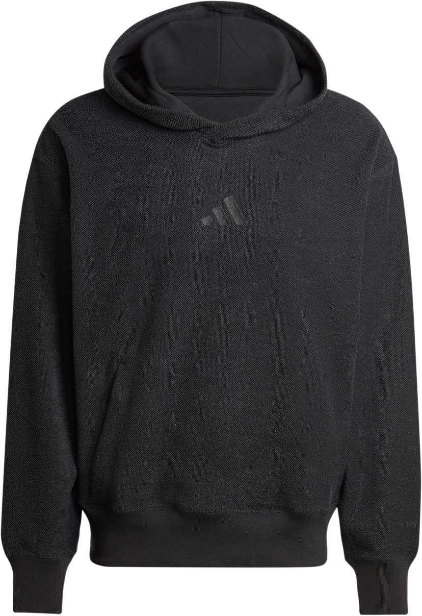 Sweatshirt adidas Originals adidas Elevated All Szn Terry Loop Hoodie Sort | iv5212