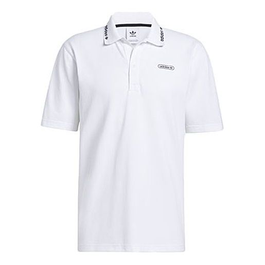 Polo skjorte adidas Originals Adidas Originals Logo Short Sleeve Polo Shirt Hvid | GN3835