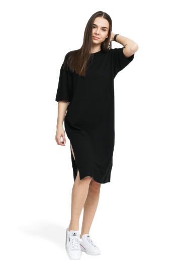Kjole Urban Classics Organic Oversized Slit Tee Dress Sort | TB4091