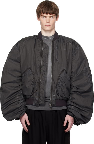 Bomberjakke We11done We11done Washed Nylon Bomber Jacket Sort | WD-JP2-25-059-U-BK, 0