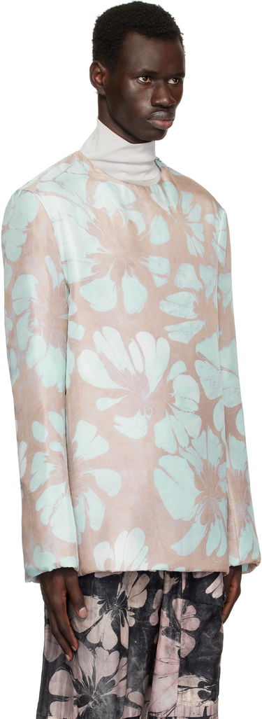 Sweater Dries Van Noten Dries Van Noten Silk Floral-Print Long Sleeve Top Lyserød | 251-020746-1202, 4