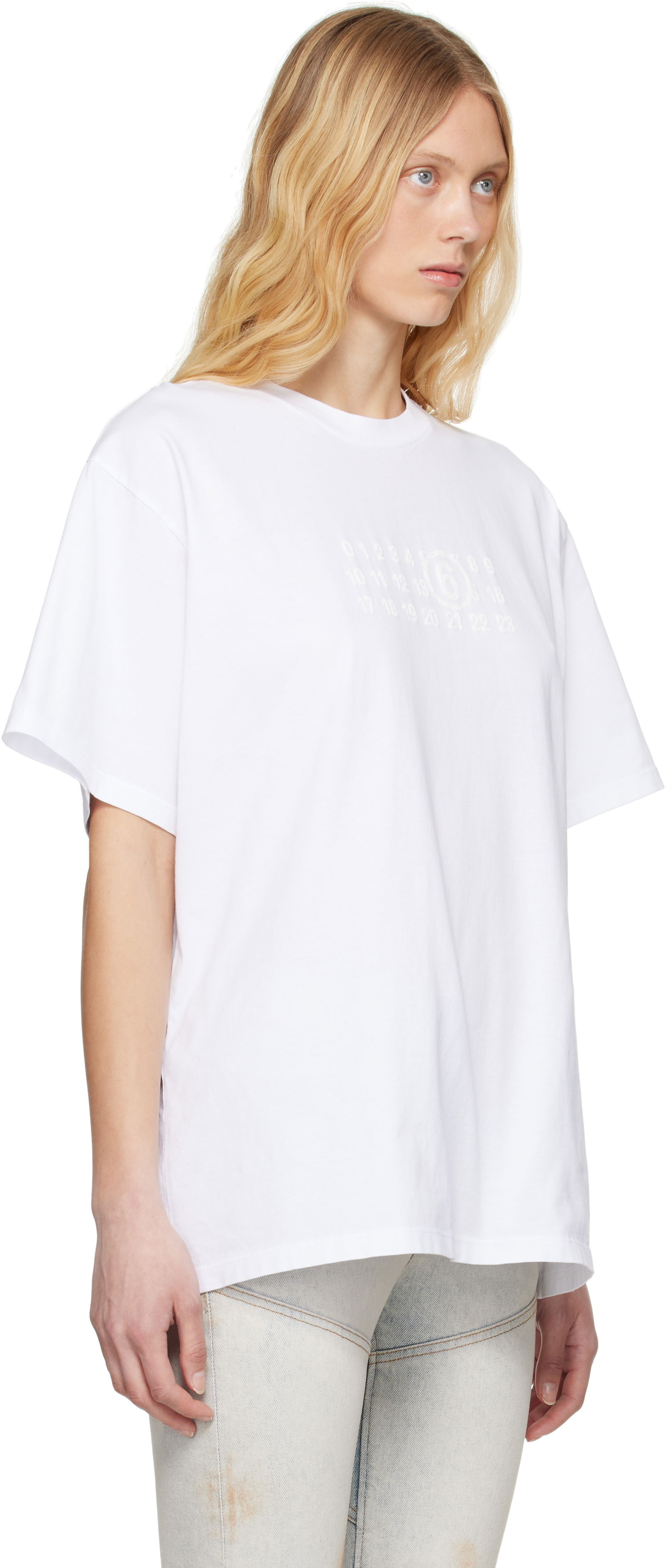 T-shirt Maison Margiela MM6 Maison Margiela Basic Jersey T-Shirt Hvid | S62GD0202 M20115, 1