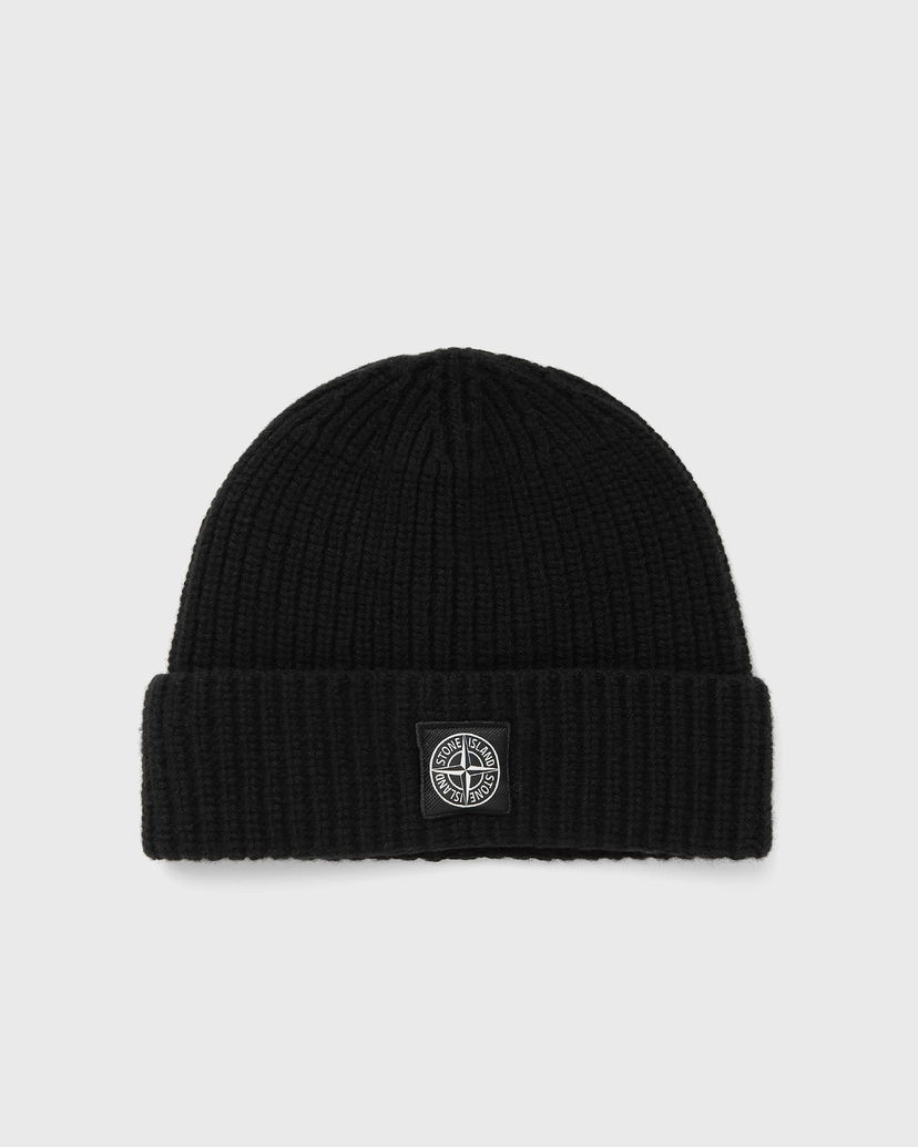 Beanie Stone Island Ribbed Knit Beanie with Logo Patch Sort | K2S15N100012S00B4.V0029