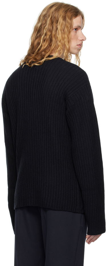Sweater The Row The Row Gustave Ribbed V-Neck Sweater Sort | 713-Y556, 2