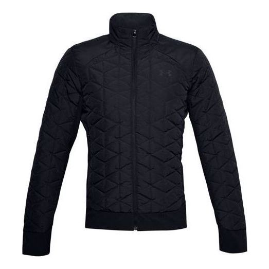 Puffer jakke Under Armour Coldgear Reactor Run Hybrid Jacket Sort | 1355803-001, 0