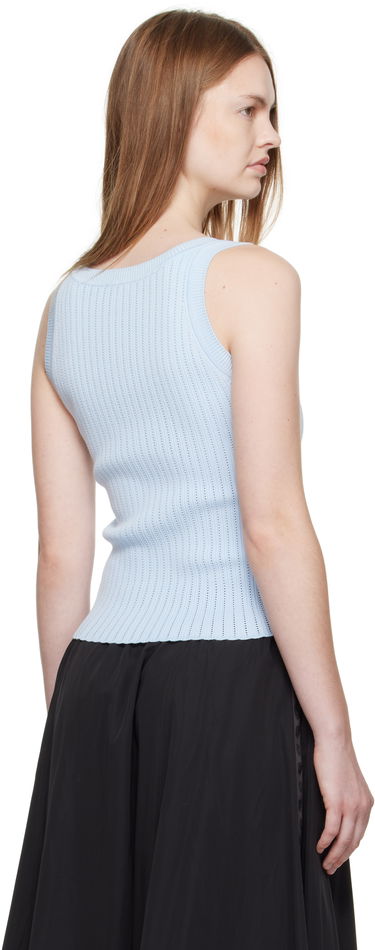 Tanktop KENZO Kenzo Paris Textured Tank Top Blå | FF62TO6143CW, 2