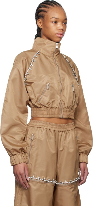 Træningsdragt Area AREA Crystal Trim Track Jacket Brun | FW24AWOU0028FA01, 1