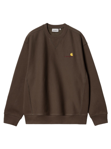 Sweatshirt Carhartt WIP American Script Sweatshirt "Buckeye" Brun | I025475_BV_XX