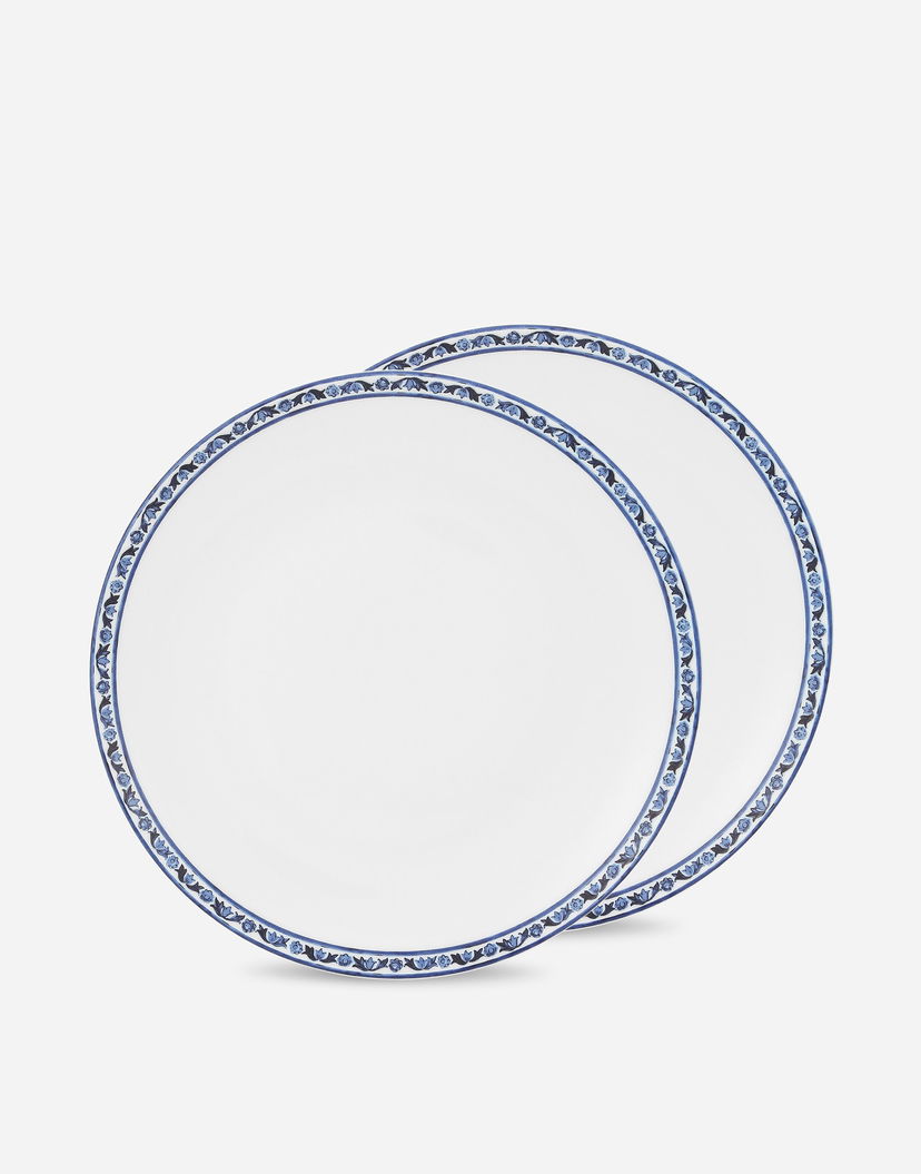 Home decor Dolce & Gabbana Porcelain Dinner Plates Set of 2 Hvid | TC0S04TCALIUB028