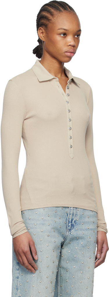 Polo skjorte rag & bone rag & bone Essential Rib Button Polo Beige | WCC24HP021CA21, 1