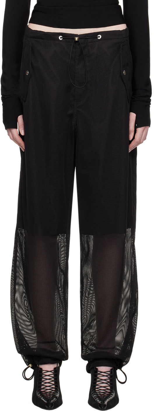 Bukser Dion Lee Grid Mesh Panel Trousers Sort | C2155P23