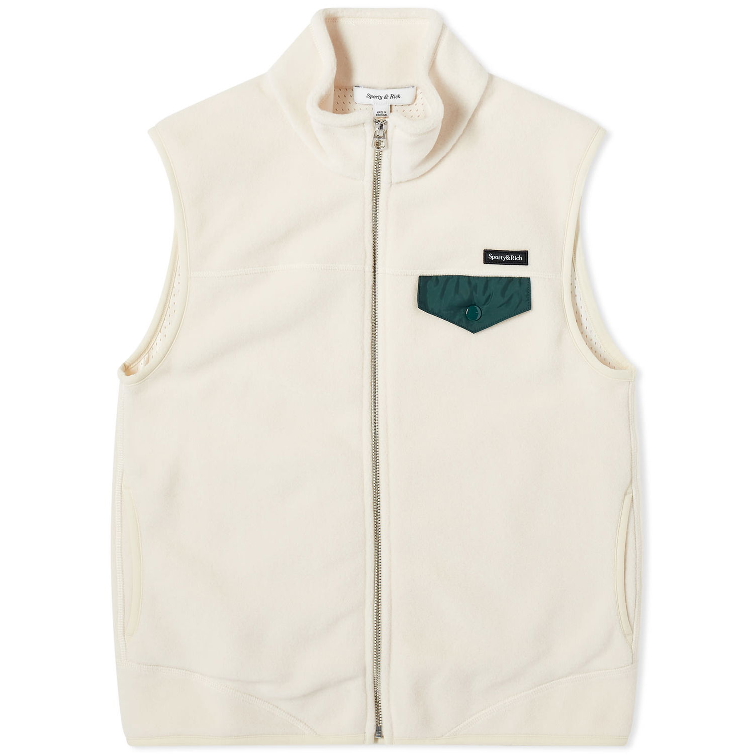 Vest Sporty & Rich Zipped Polar Fleece Vest Beige | JAAW2334CR-NEU, 0