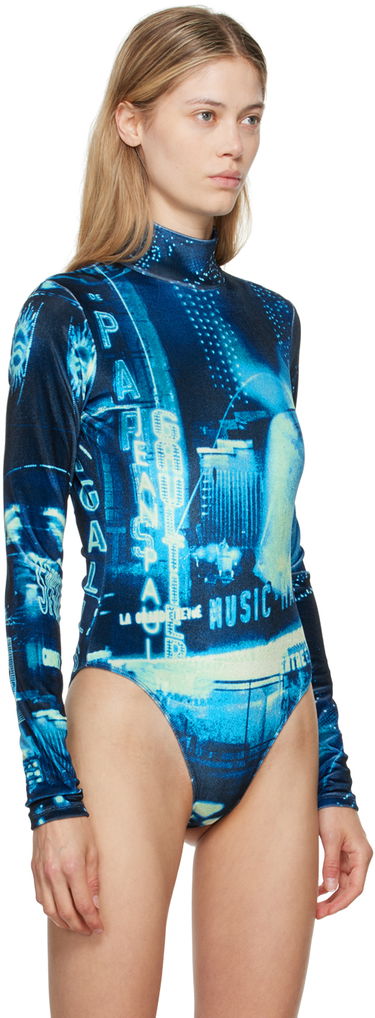 Krop Jean Paul Gaultier Gaultier Velvet Printed Turtleneck Bodysuit Flerfarvet | 24/30-F-BD049-J554-59560100, 3
