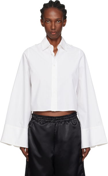 Skjorte Maison Margiela MM6 Maison Margiela Cotton Cropped Shirt Hvid | S52DT0044 M35480, 0
