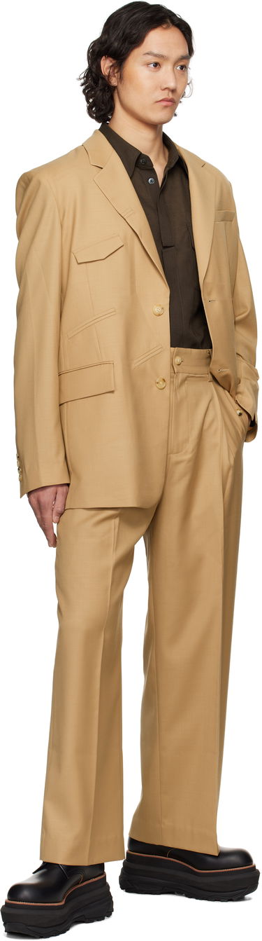 Jakke Feng Chen Wang Feng Chen Wang Multi Slash Blazer Beige | FUS19JK01B, 3