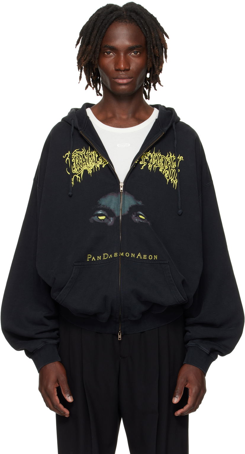 Sweatshirt VETEMENTS Vetements Cradle of Filth 'Pandaemonaeon' Zip-Up Hoodie Sort | UCF76ZU550B