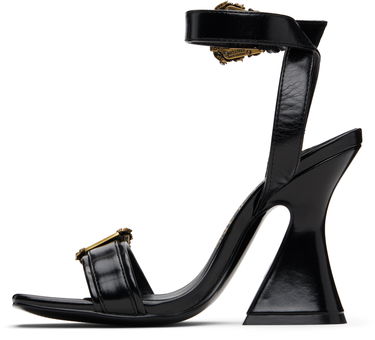 Sneakers og sko Versace Baroque Buckle Kristen Heeled Sandals Sort | E79VA3S36_EZSC35, 2