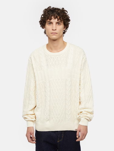 Sweater Dickies Script Cable Jumper Man Hvid | 0A8647, 0