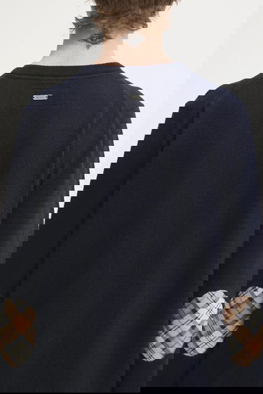 Sweater Barbour Pendle Knitted Cardigan with Wool Blend Mørkeblå | LKN1076NY78, 4