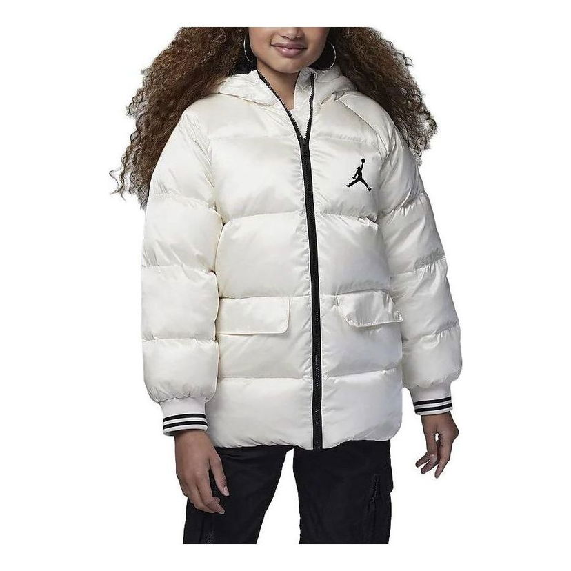 Puffer jakke Jordan Air Jordan Jumpman Logo Puffer Jacket Hvid | FV2746-133