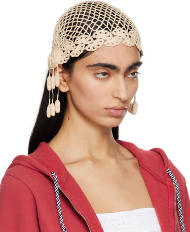 Hat Bode Bode Blossom Crochet Beanie with Tassels Sort | MRS25KA022, 3