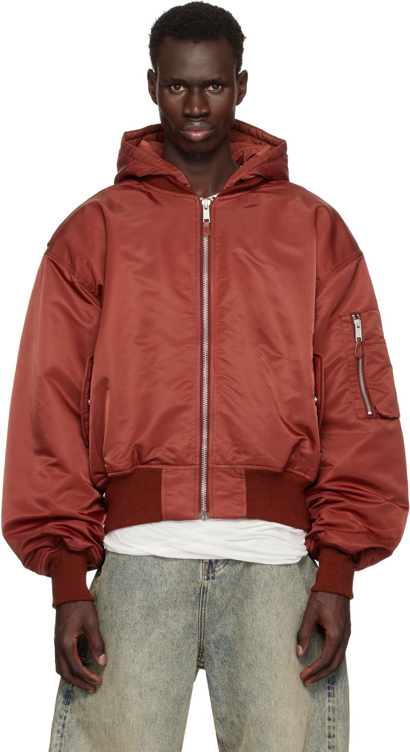 Bomberjakke Entire Studios Entire Studios Hooded Broad Bomber Jacket Rød | ES2539GA