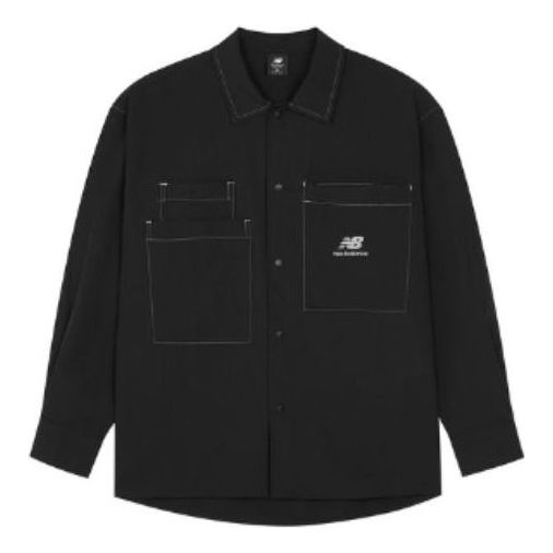 Skjorte New Balance Logo Classic Shirt Sort | AMJ23303-BK
