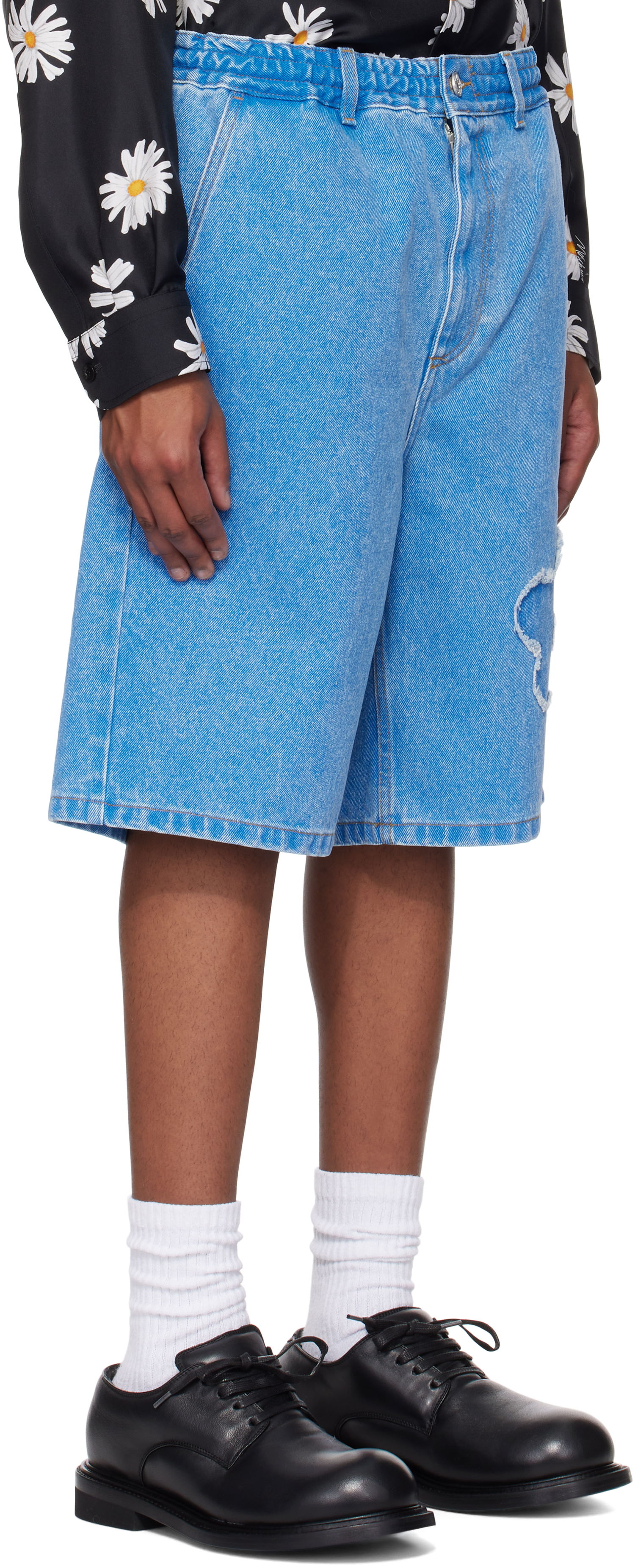 Shorts Marni Marni Patch Denim Shorts Blå | PUJU0070Q2 USCX34, 1
