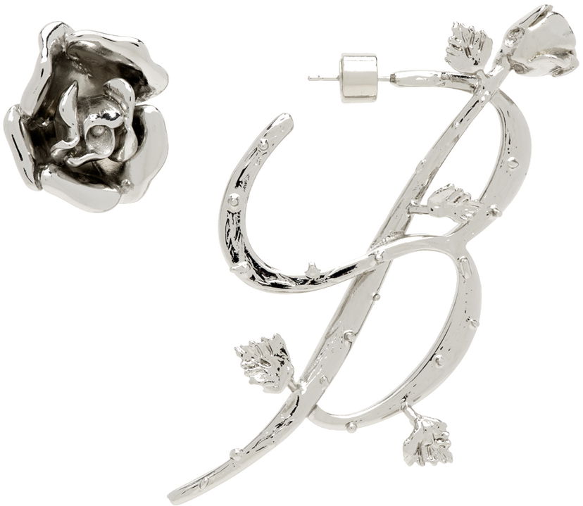 Øreringe Blumarine Silver Rose 'B' Earrings Metalisk | P422W230A