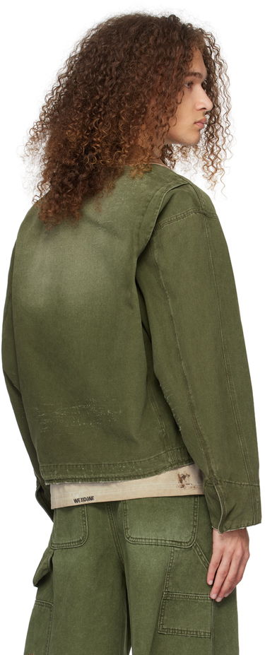 Jakke We11done We11done Distressed Denim Jacket Grøn | WD-DJ0-24-381-U-KK, 2