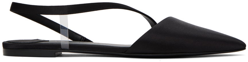 Sneakers og sko Stella McCartney Iconic D'Orsay Satin Flats Sort | 810371E00157, 0