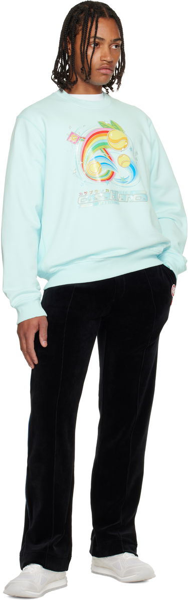 Sweatshirt Casablanca Casablanca Manga Tennis Ball Sweatshirt Turkis | M-AW25-JTP-293-01, 3
