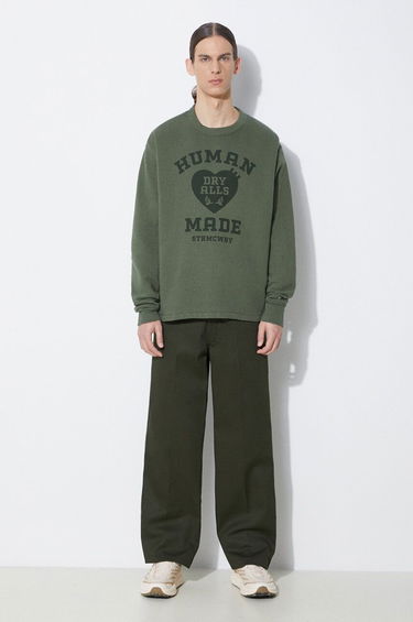 Sweatshirt Human Made Graphic Print Sweatshirt Grøn | HM27CS020, 1