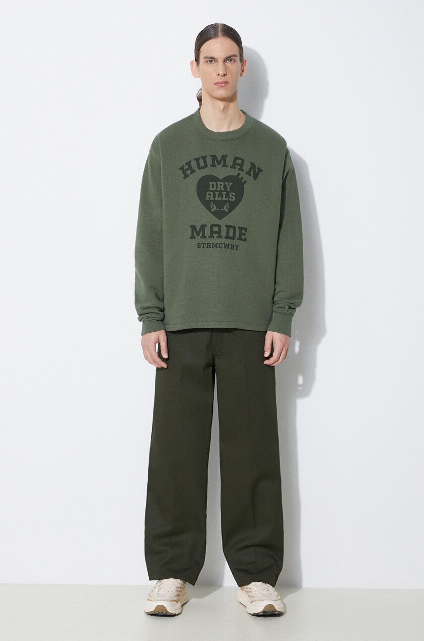 Sweatshirt Human Made Graphic Print Sweatshirt Grøn | HM27CS020, 1