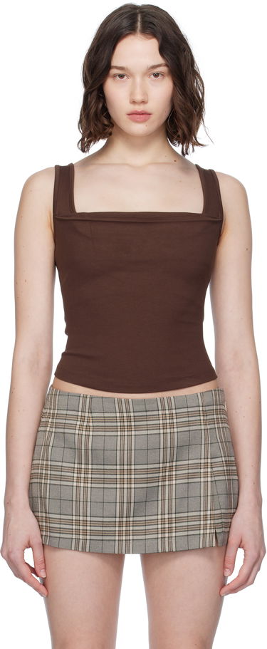 Tanktop Miaou Miaou Luna Square Neck Tank Top Brun | 7110PONCHO, 0