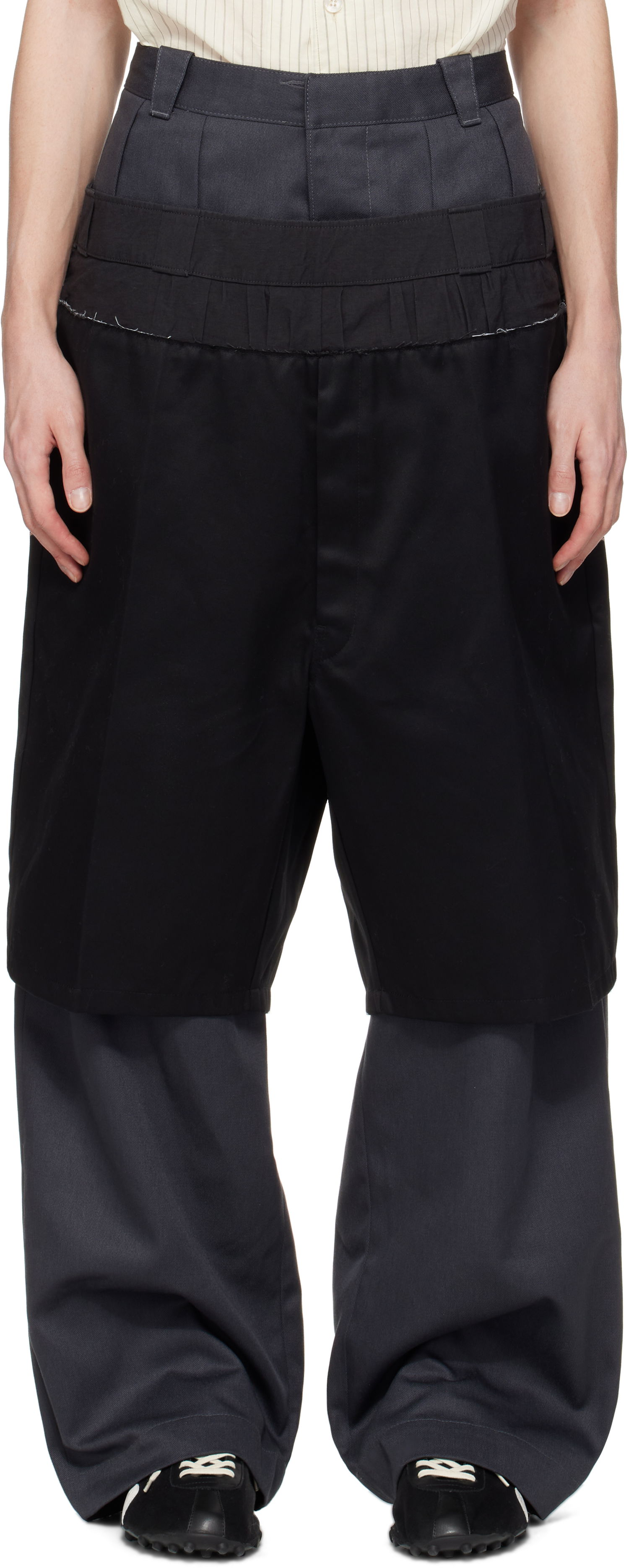 Bukser Maison Margiela Maison Margiela Layered Trousers Sort | S51KA0604 MTN067, 0