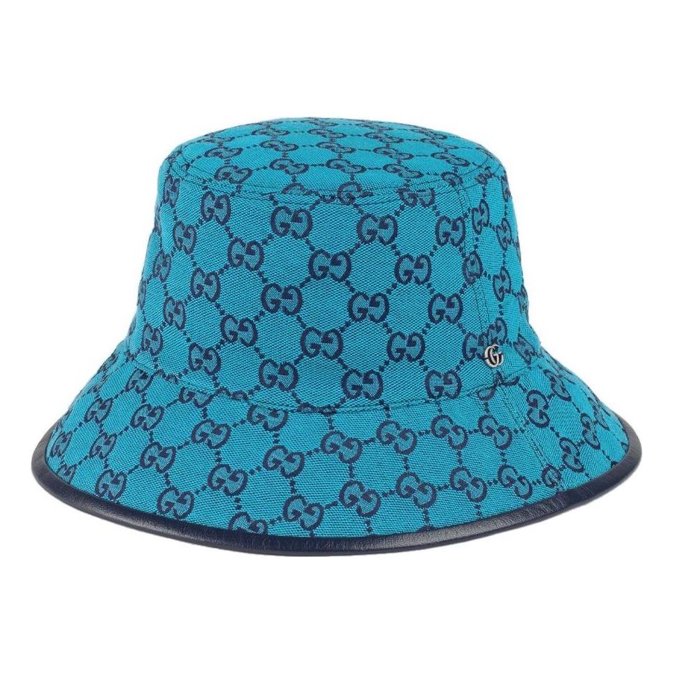 Hat Gucci Reversible GG Monogram Bucket Hat Blå | 656573-3HAD0-4268, 0
