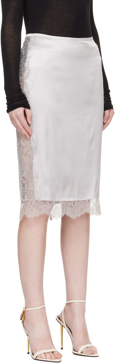 Nederdel Tom Ford TOM FORD Knee-Length Lace Inserts Midi Skirt Sort | GC5812-FAX1095, 4