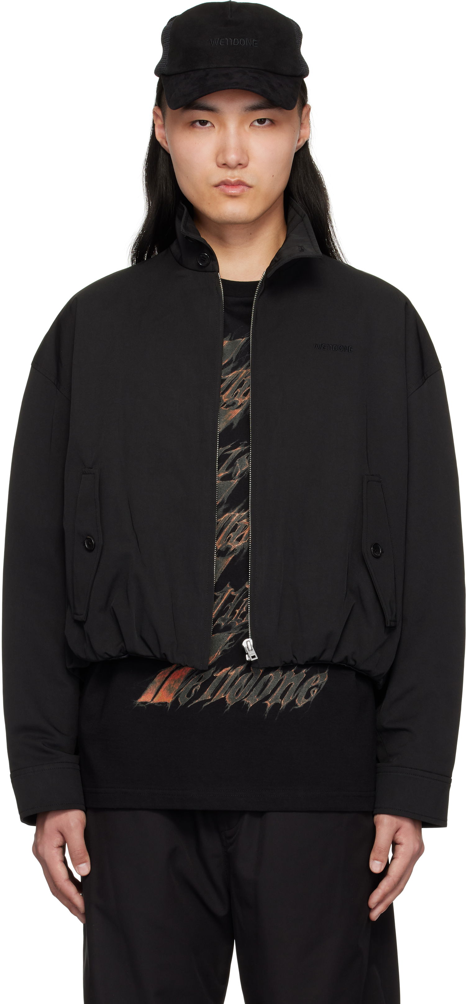 Bomberjakke We11done We11done Harrington Jacket Sort | WD-JP0-25-003-U-BK, 0