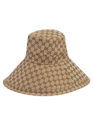 Hat Gucci GG Canvas Wide Brim Hat Beige | 631958 KQW00 9700