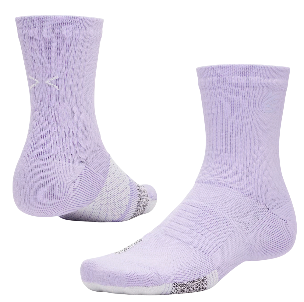 Sokker Under Armour Curry AD Playmaker Mid Crew Socks Lilla | 1376231-538, 0