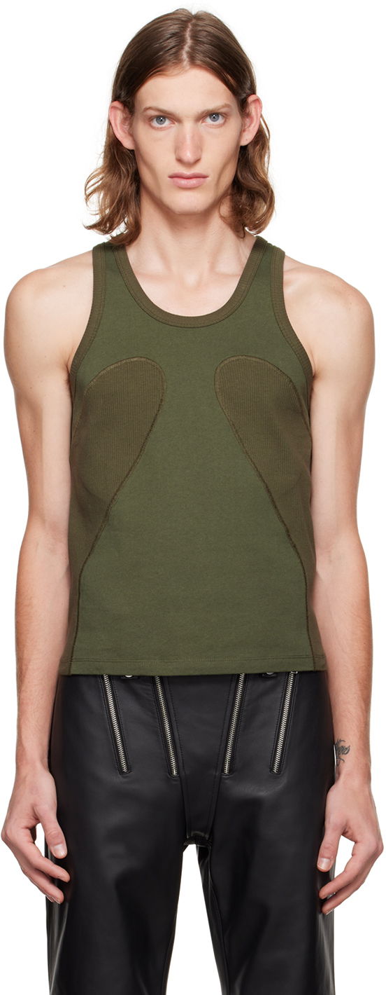 Tanktop Dion Lee Ribbed Tank Top Grøn | C3064P22