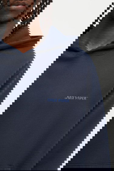 Sweatshirt DAILY PAPER Daily Paper Candle Label Graphic Print Hoodie Mørkeblå | 2521106, 3