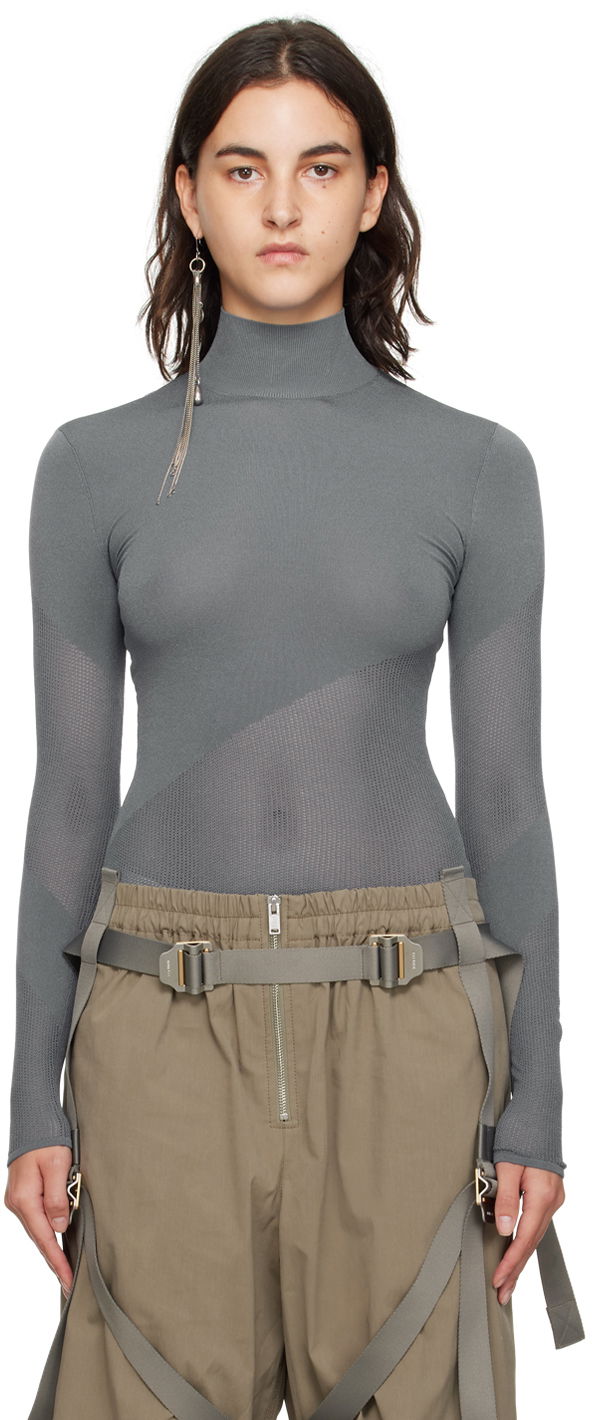 Krop Dion Lee Dion Lee Helix Mock Neck Top Grå | C7229F23, 0